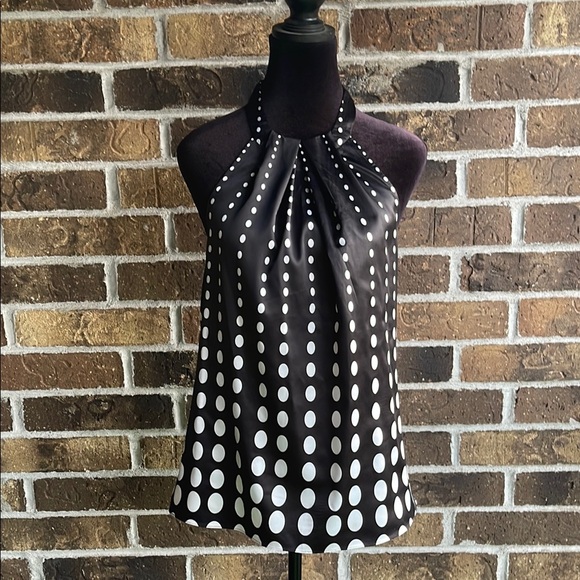 The Limited Tops - The Limited Black and White Halter Blouse